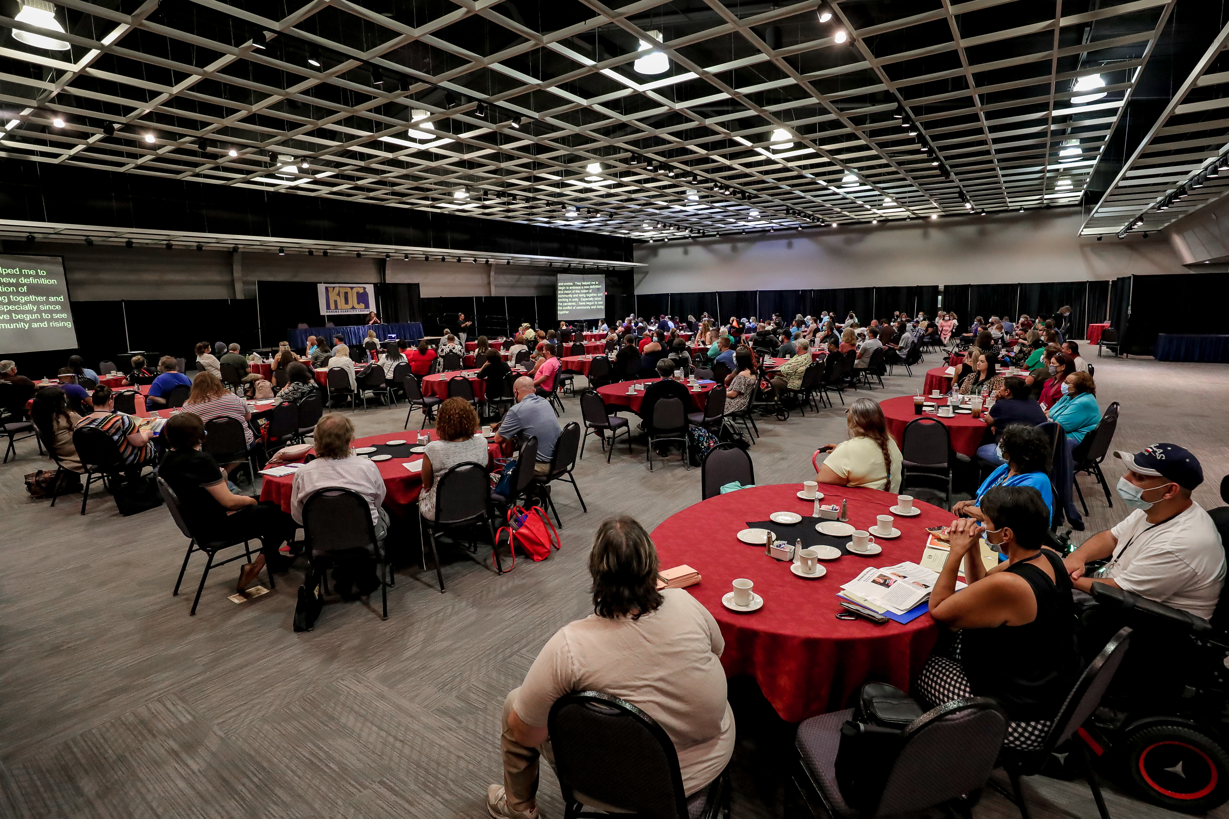 Another view of the large room during the opening session.