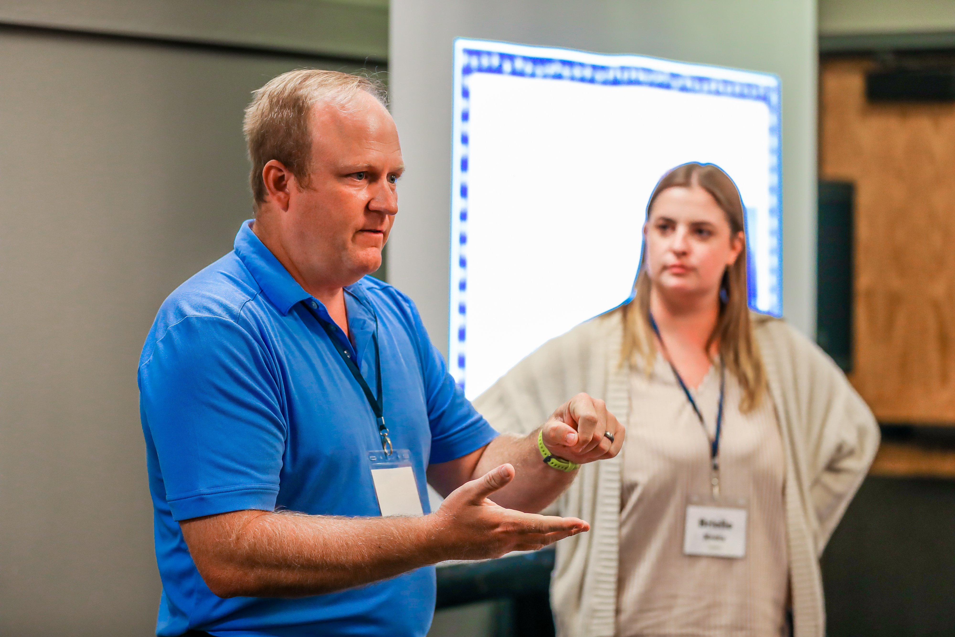 Representatives from the Disability Rights Center present on a topic during breakout sessions.