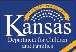 Kansas Department for Children and Families logo with star banner
