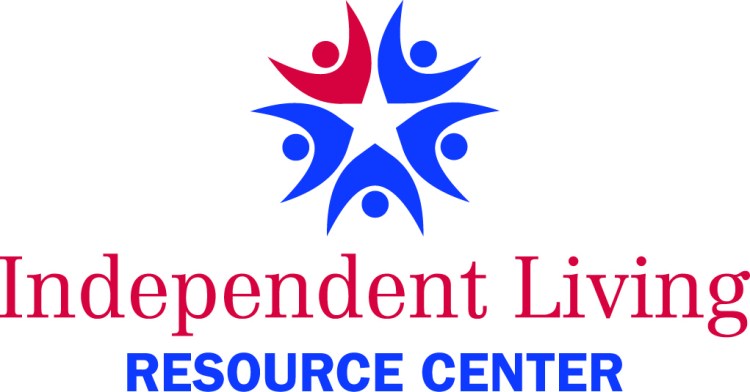 Independent Living Resource Center logo with blue and red people